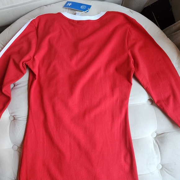 Adidas Maxi Dress red w/ tri-stripes BNWT!!! - Picture 9 of 15